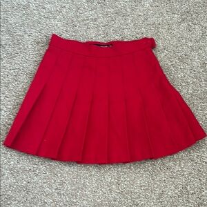 American apparel Red Pleated Women's Skirt